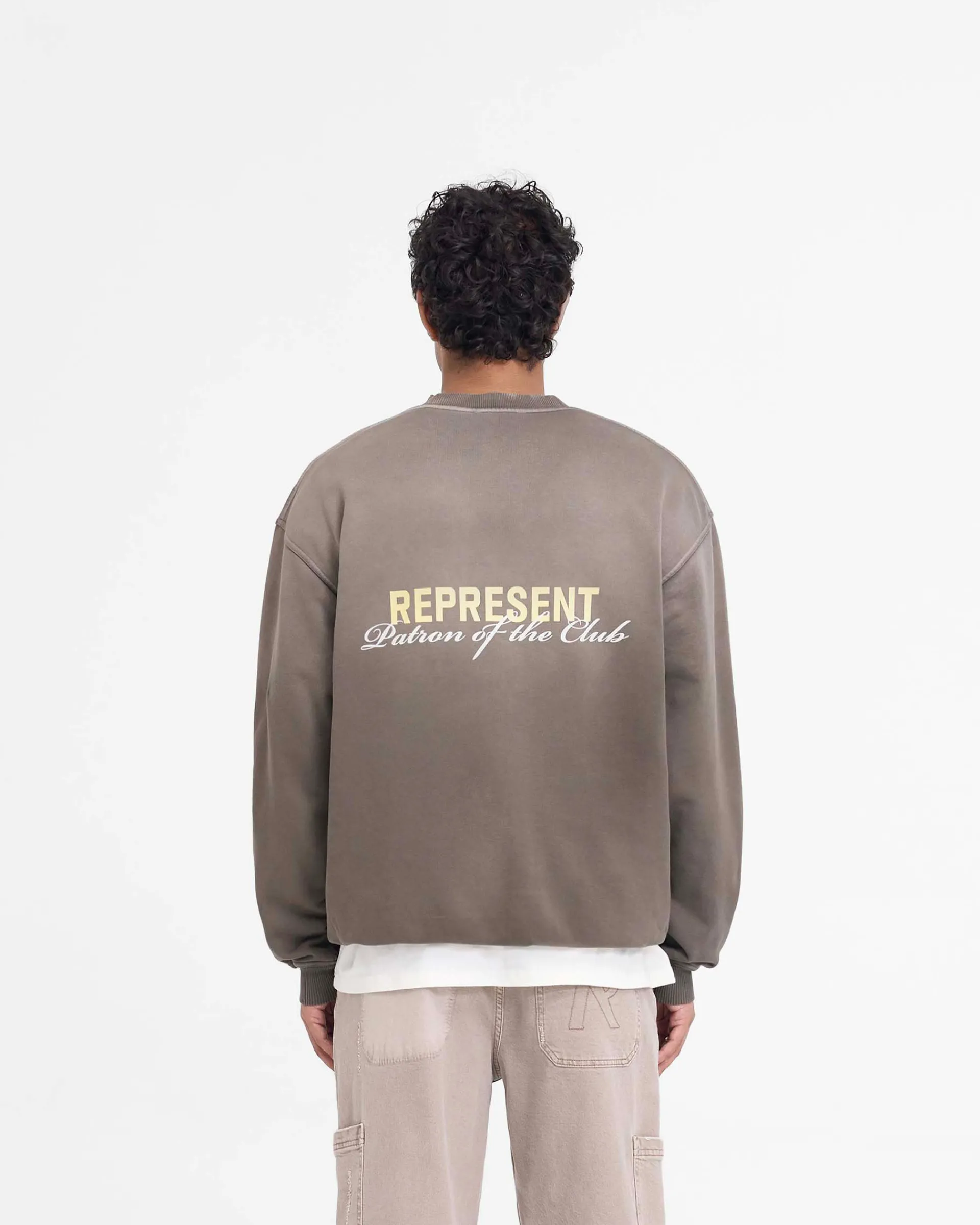 Represent Patron Of The Club Sweater - Washed Olive> Sweaters