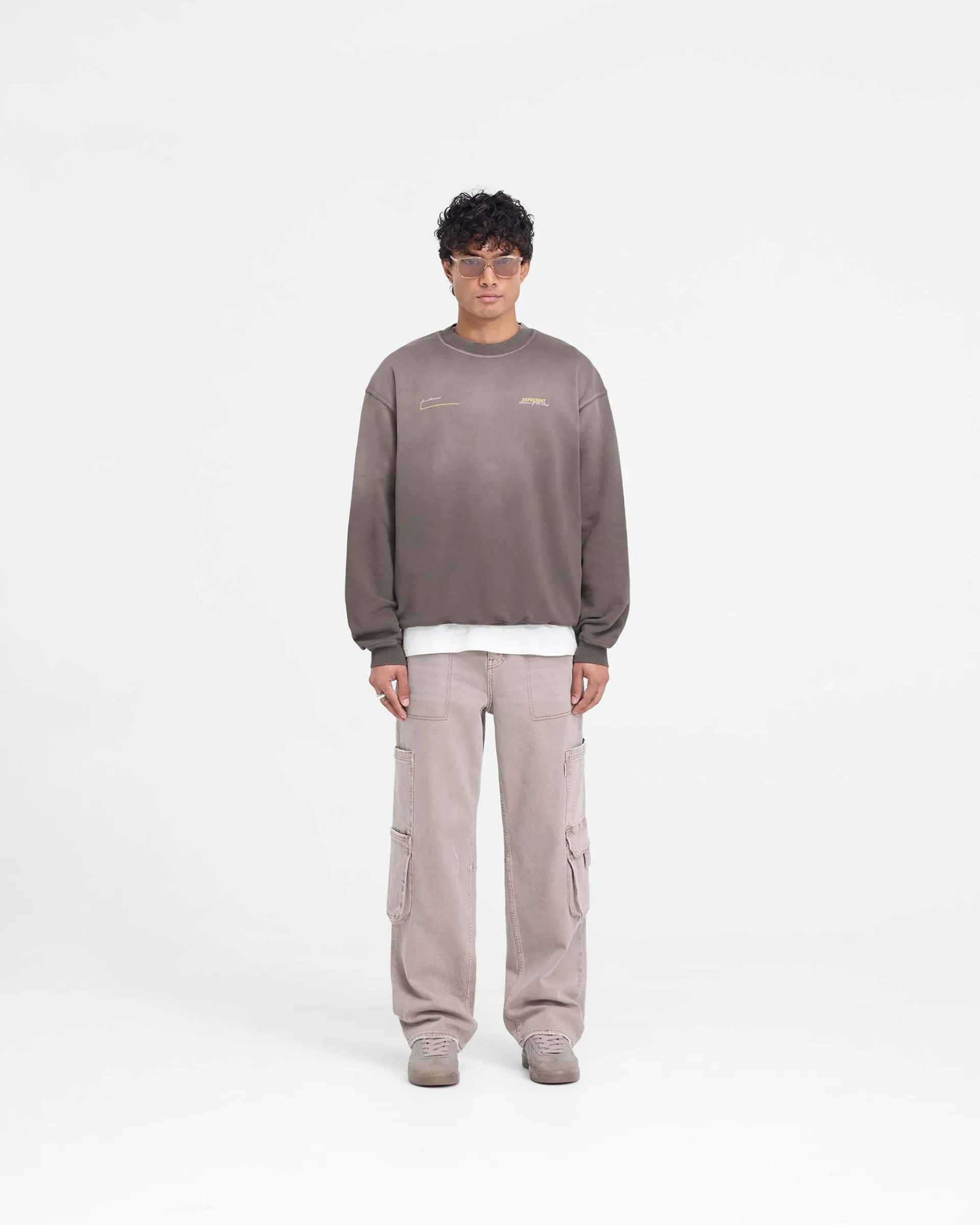 Represent Patron Of The Club Sweater - Washed Olive> Sweaters