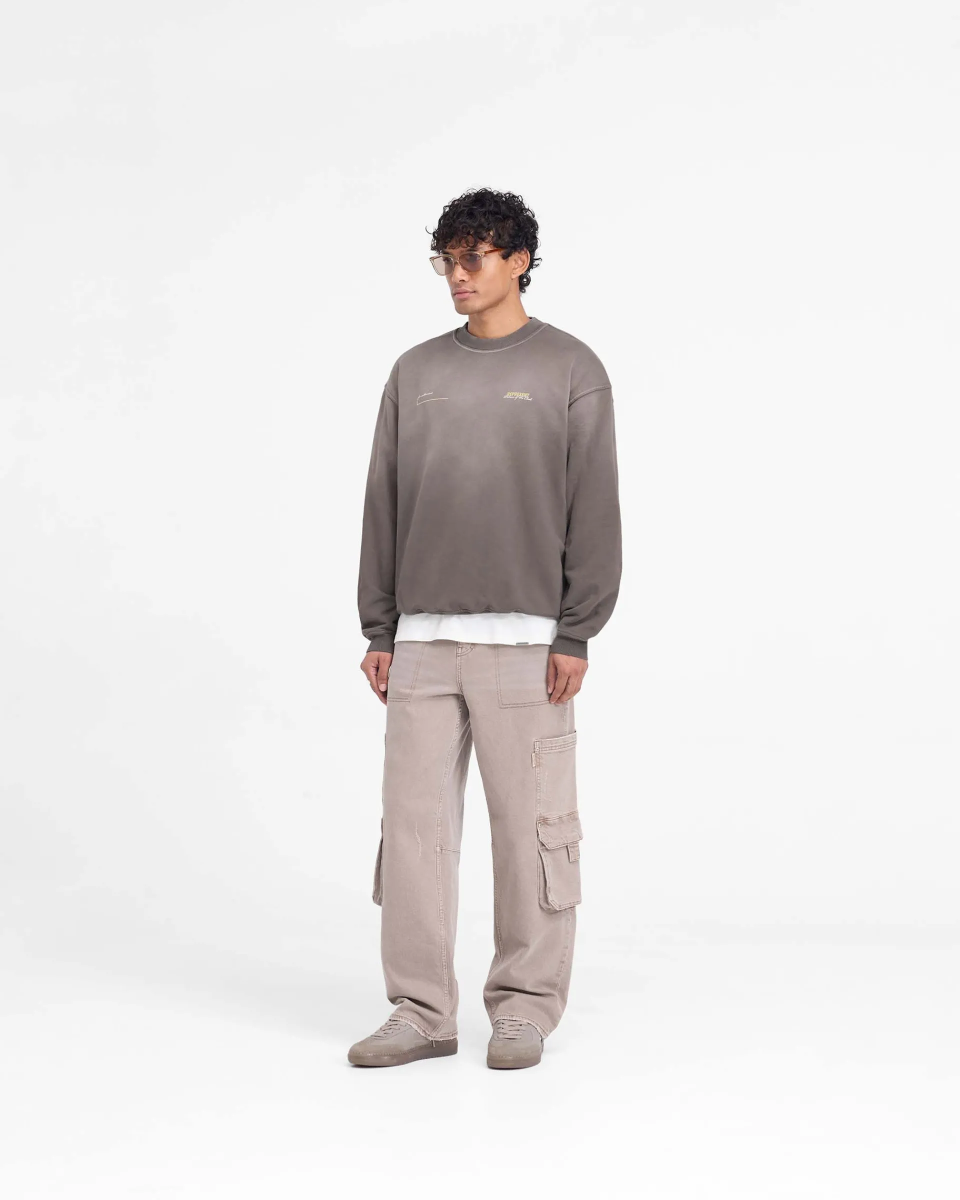 Represent Patron Of The Club Sweater - Washed Olive> Sweaters