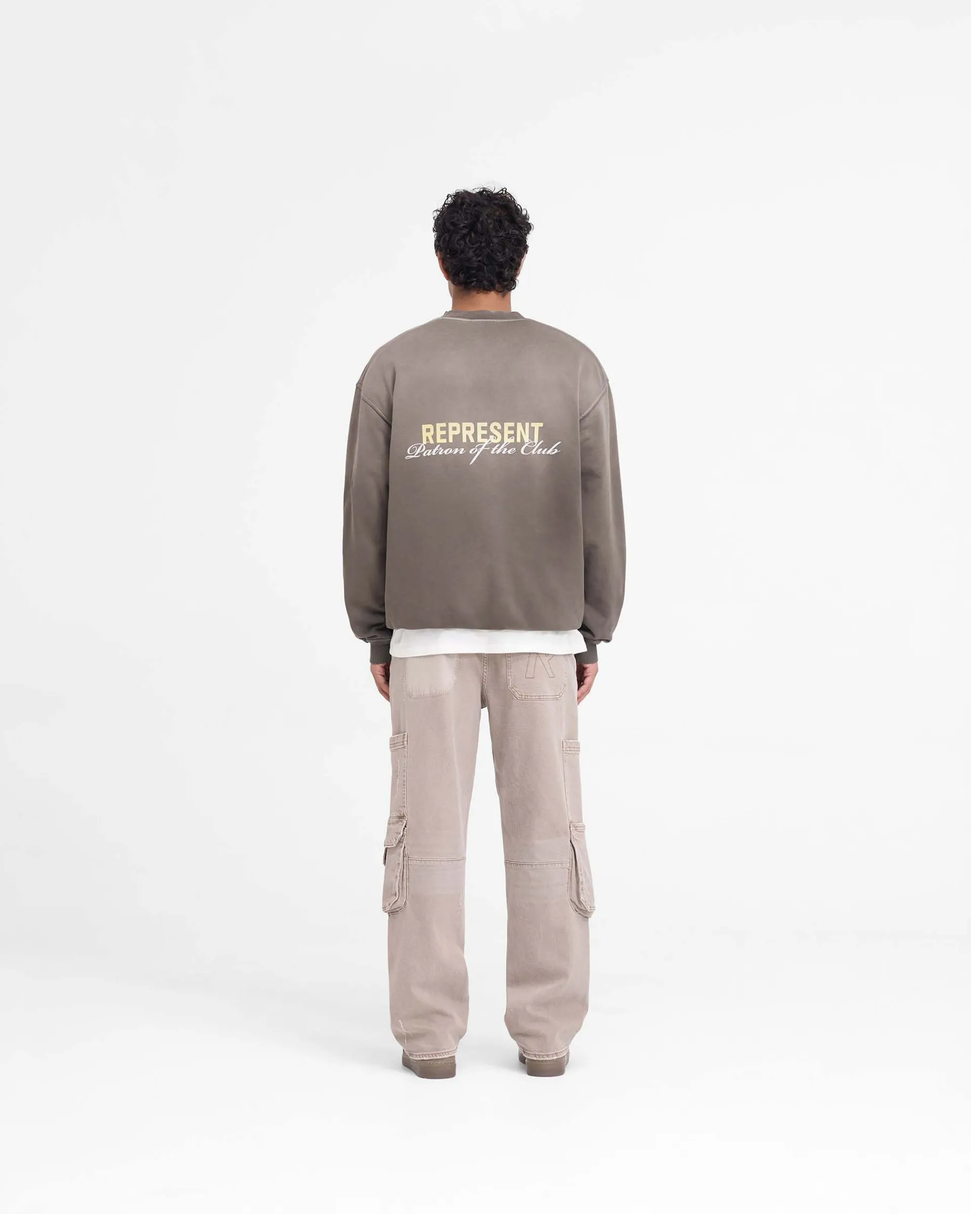 Represent Patron Of The Club Sweater - Washed Olive> Sweaters