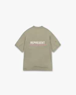 Represent Patron Of The Club T-Shirt - Khaki Pink> T-Shirts