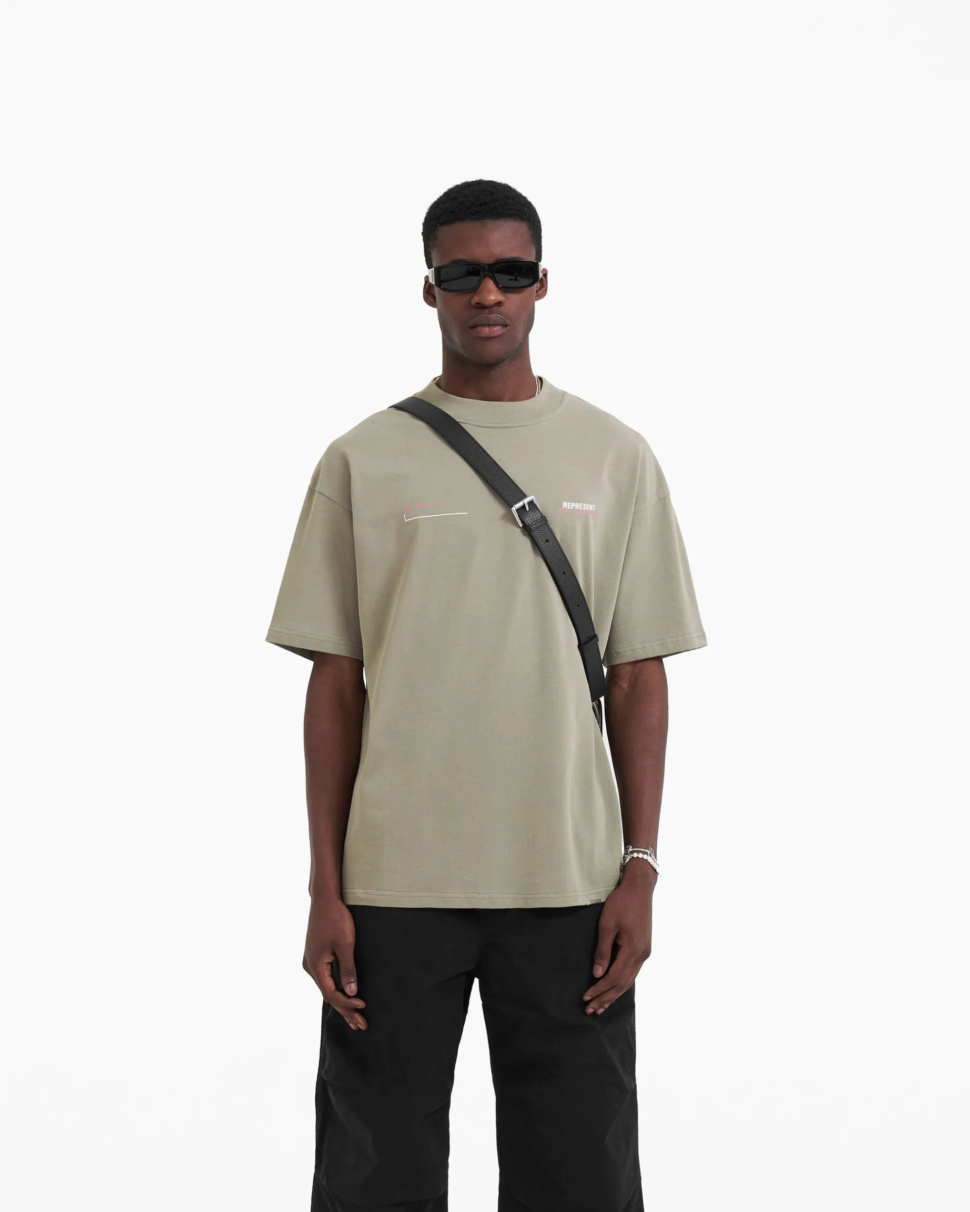 Represent Patron Of The Club T-Shirt - Khaki Pink> T-Shirts