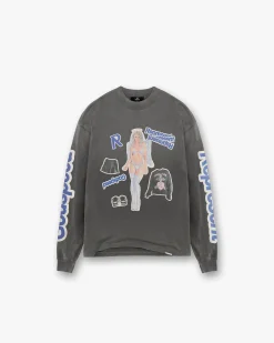 Represent Question Your Innocence Long Sleeve T-Shirt - Vintage Grey> T-Shirts
