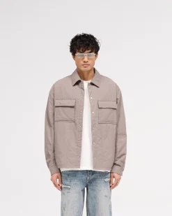 Represent Quilted Overshirt - Mid Grey><noscript><img width=