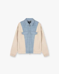 Represent R4 Colour Block Denim Jacket -> Denim