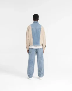 Represent R4 Colour Block Denim Jacket -><noscript><img width=