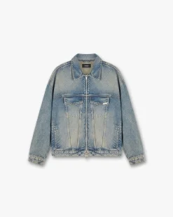 Represent R4 Denim Jacket - Blue Cream> Denim