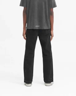 Represent R2 Stepped Hem Denim - Off Black><noscript><img width=