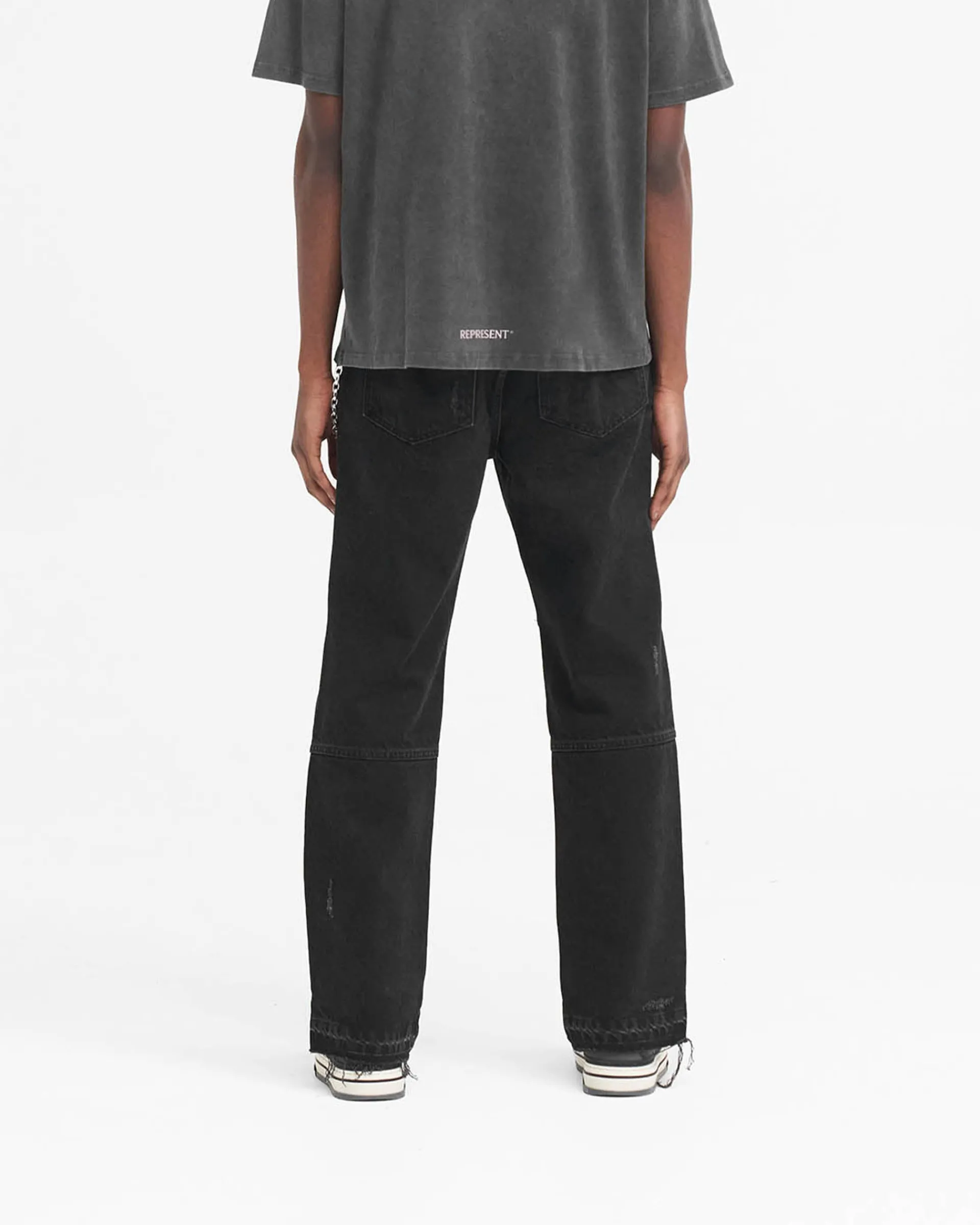 Represent R2 Stepped Hem Denim - Off Black> Denim