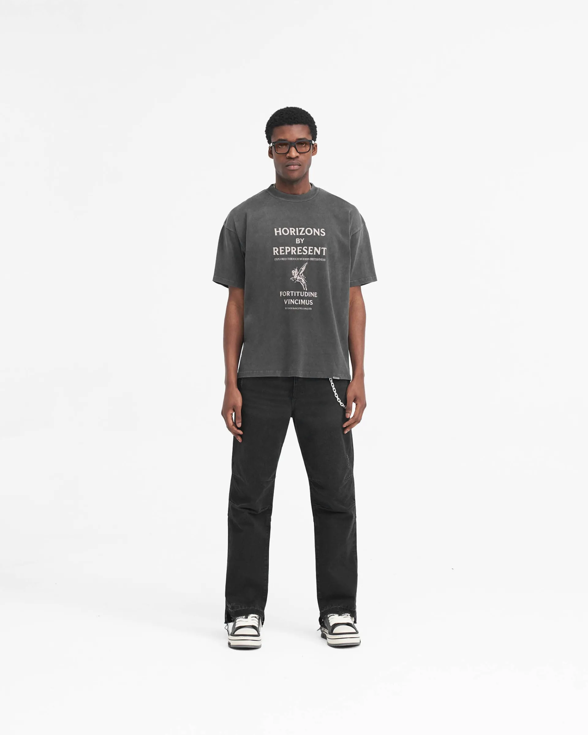 Represent R2 Stepped Hem Denim - Off Black> Denim
