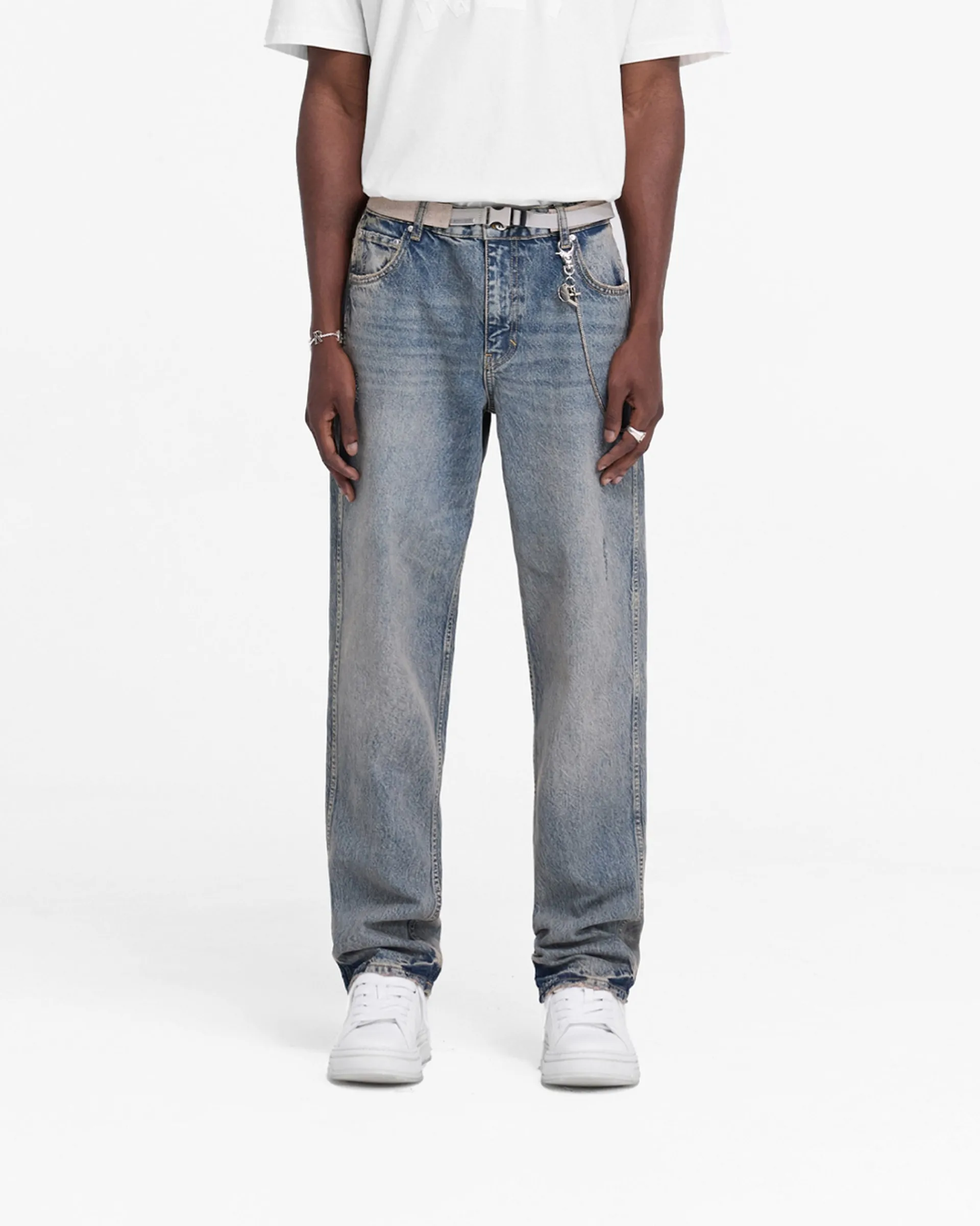 Represent R2 Straight Leg Denim - Mid Blue> Denim