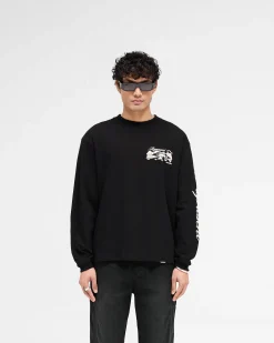 Represent Raceway Long Sleeve T-Shirt - Jet Black><noscript><img width=