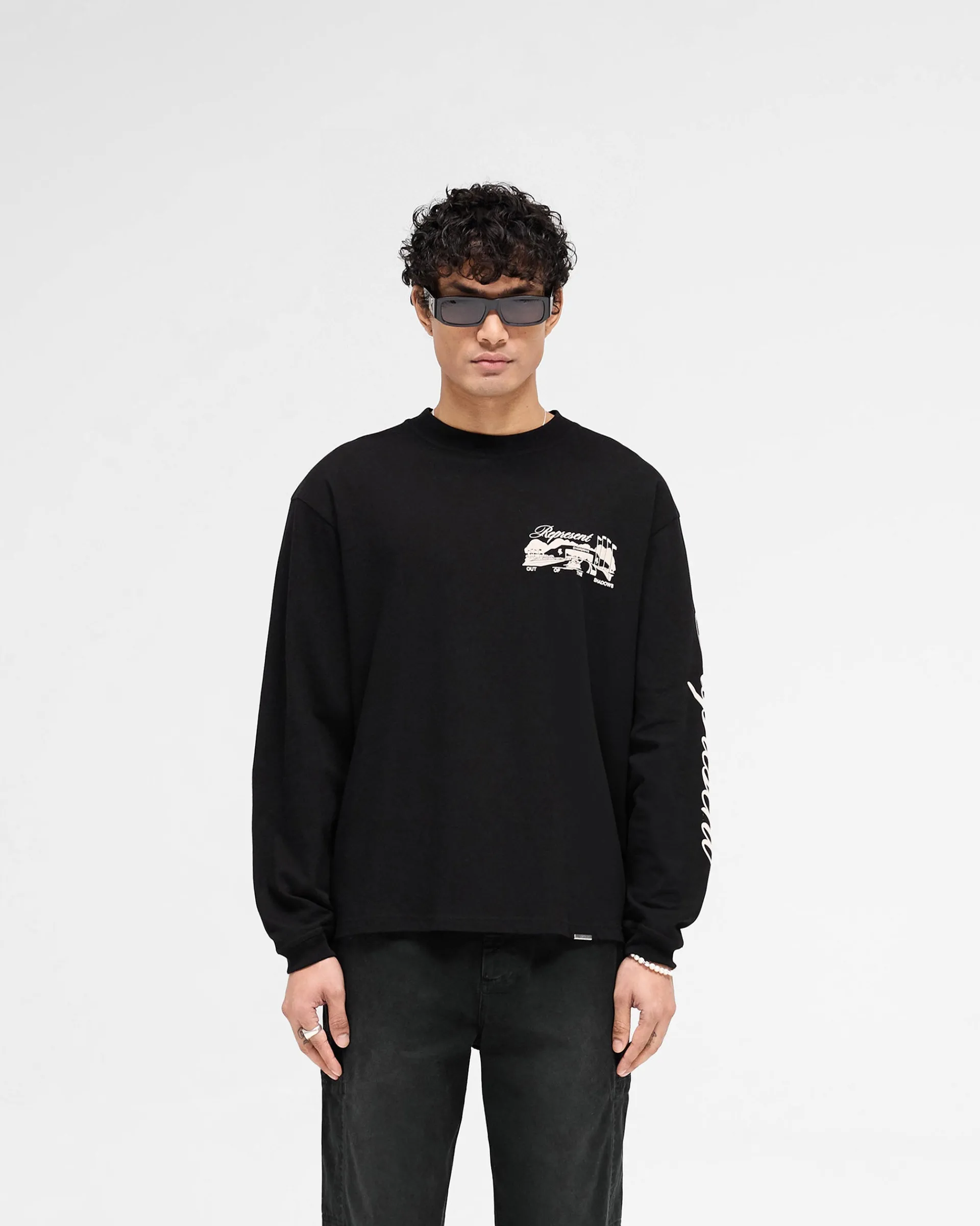 Represent Raceway Long Sleeve T-Shirt - Jet Black> T-Shirts