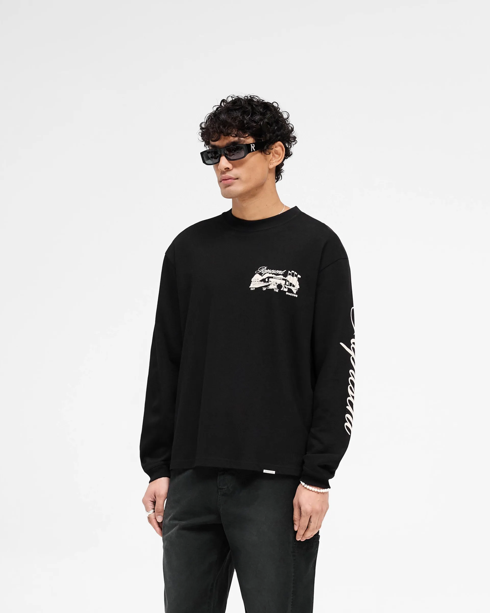 Represent Raceway Long Sleeve T-Shirt - Jet Black> T-Shirts