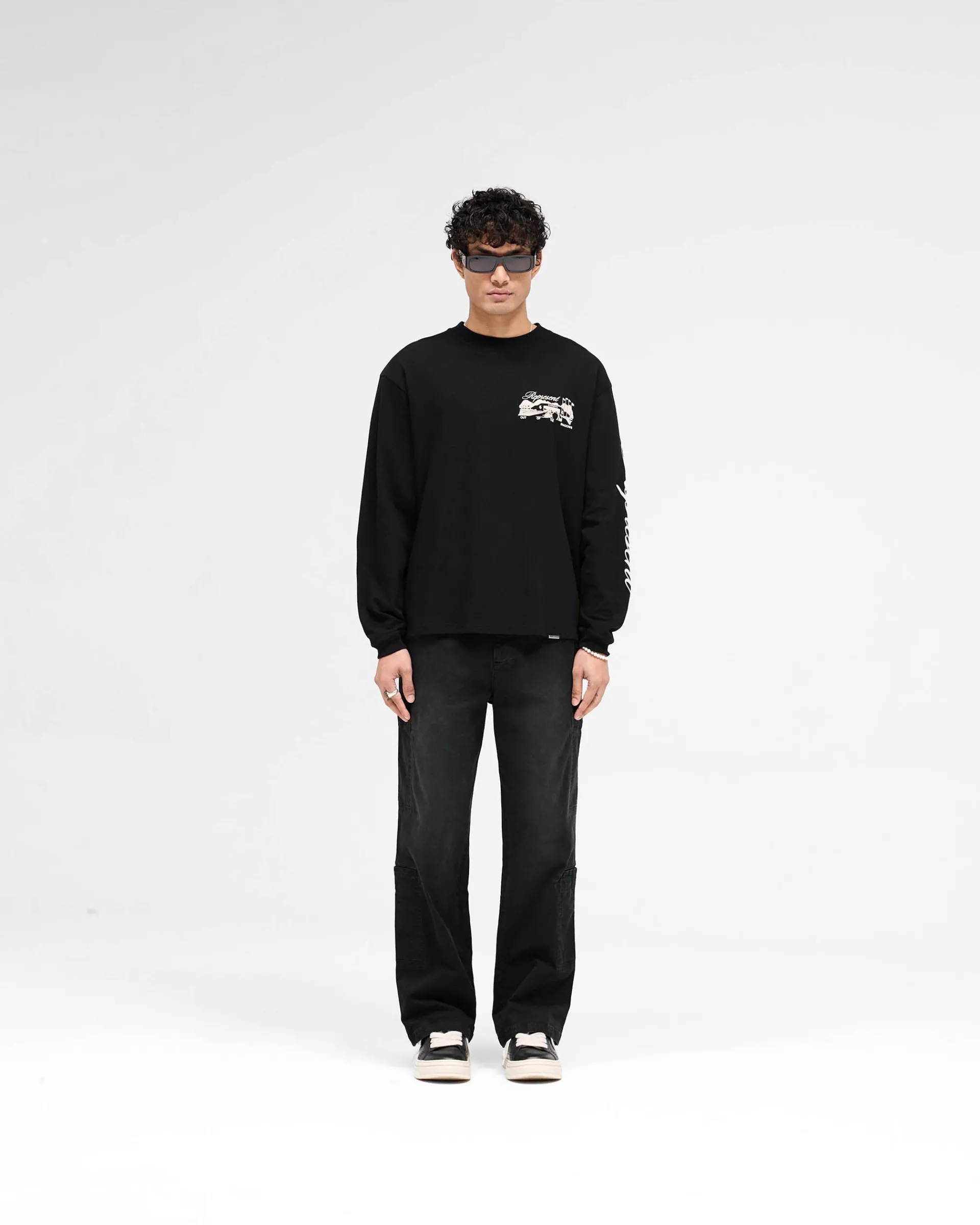 Represent Raceway Long Sleeve T-Shirt - Jet Black> T-Shirts