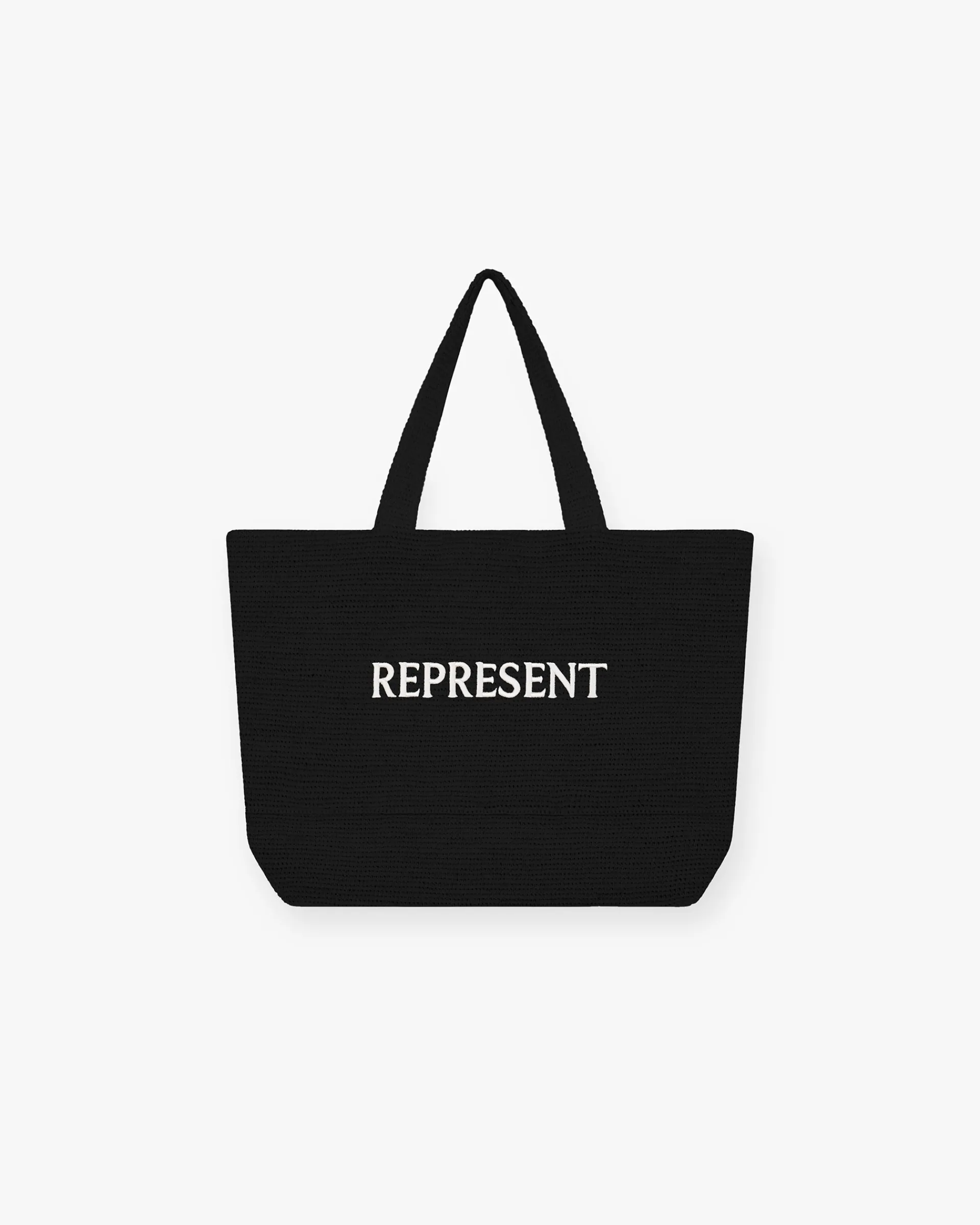 Represent Raffia Tote Bag - Jet Black> Bags