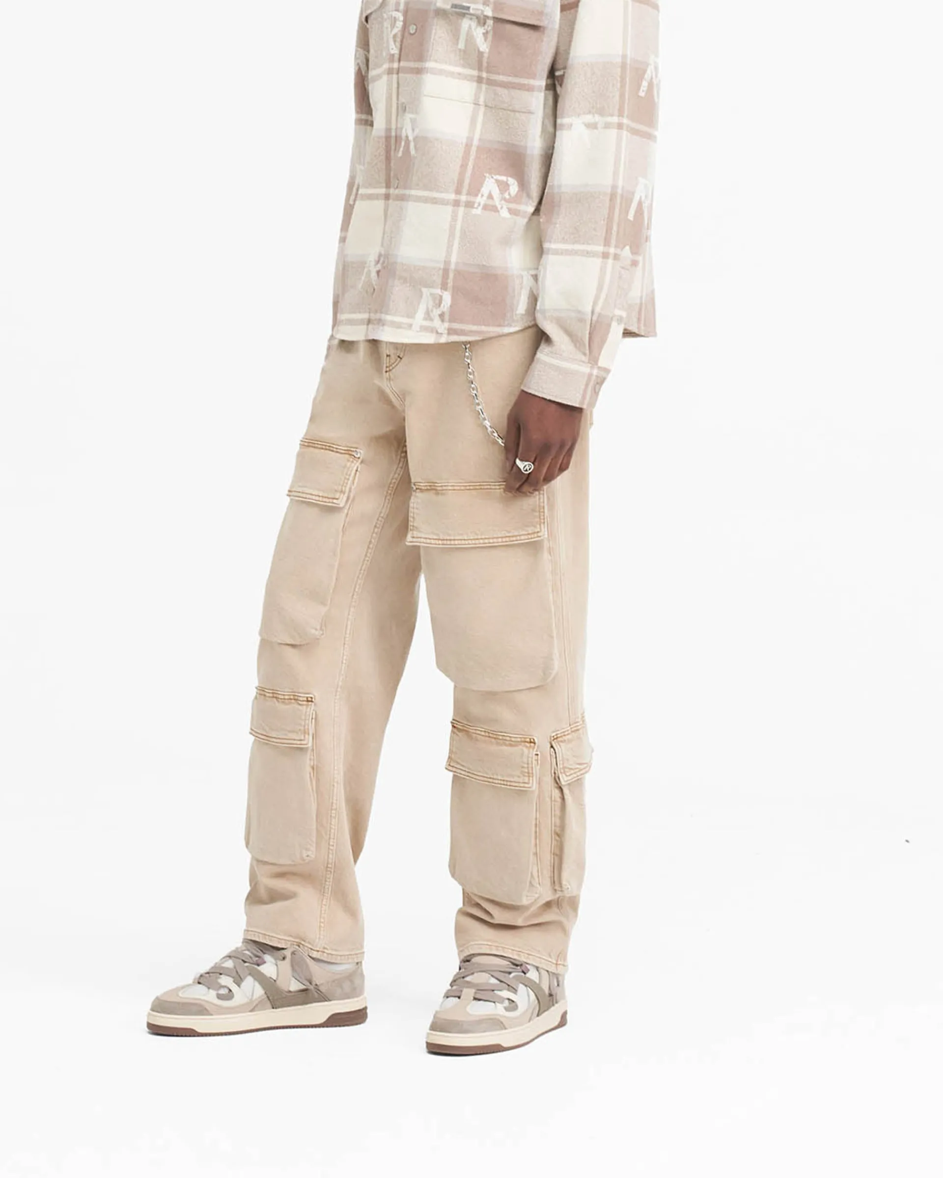 Represent R3Ca Cargo Denim - Dirt Cashmere> Denim