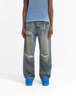Represent R3D Destroyer Baggy Denim - Blue Cream><noscript><img width=
