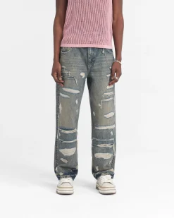 Represent R3D Double Destroyer Baggy Denim - Blue Cream><noscript><img width=