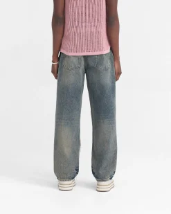 Represent R3D Double Destroyer Baggy Denim - Blue Cream><noscript><img width=