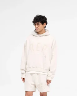 Represent Rep Applique Hoodie - Cream Marl> Hoodies