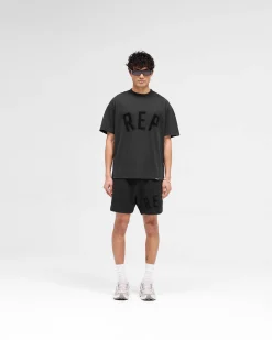 Represent Rep Applique Shorts - Off Black><noscript><img width=