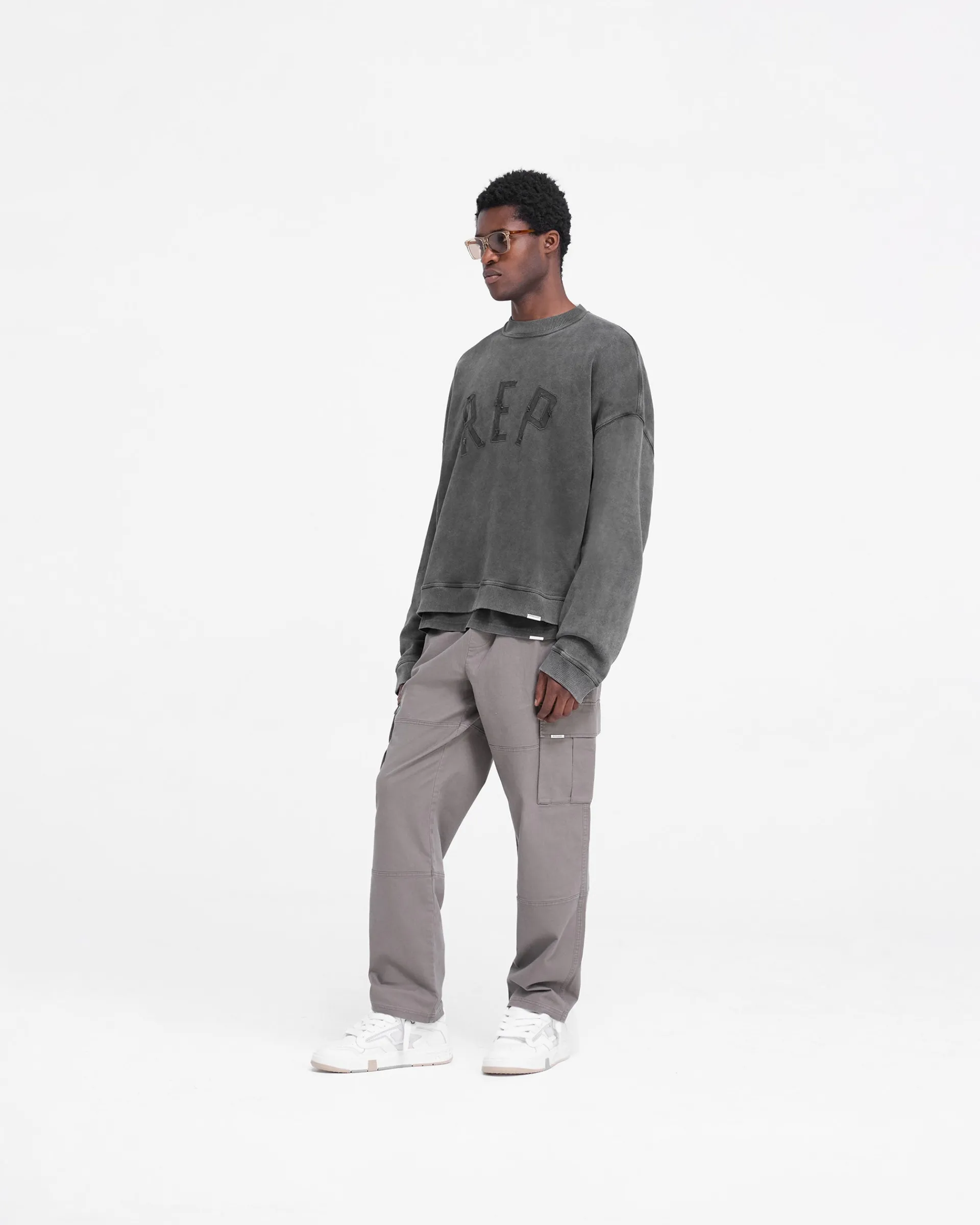 Represent Rep Applique Sweater - Vintage Black> Sweaters