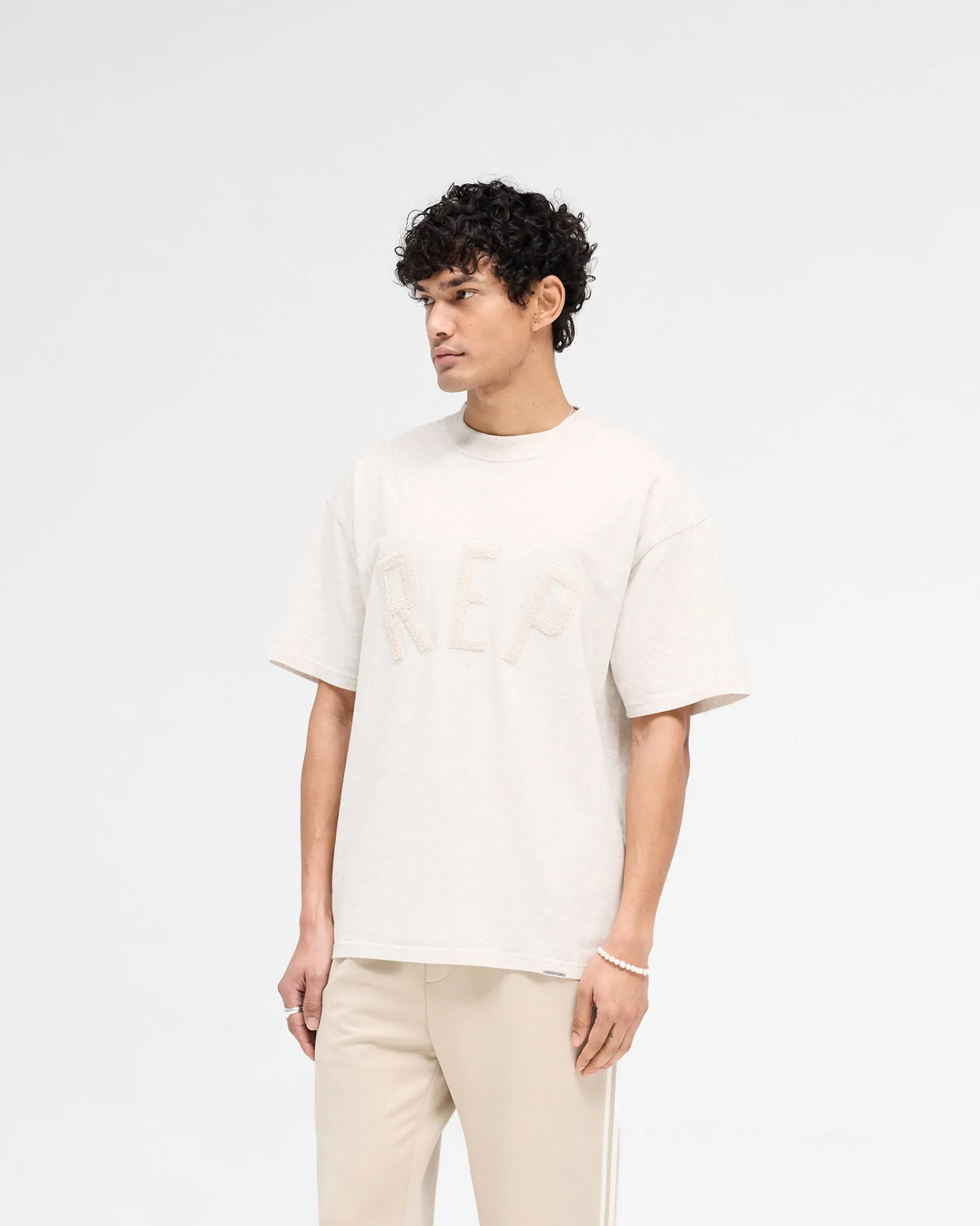 Represent Rep Applique T-Shirt - Cream Marl> T-Shirts