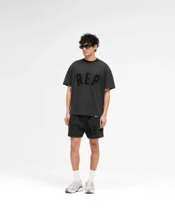 Represent Rep Applique T-Shirt - Off Black><noscript><img width=