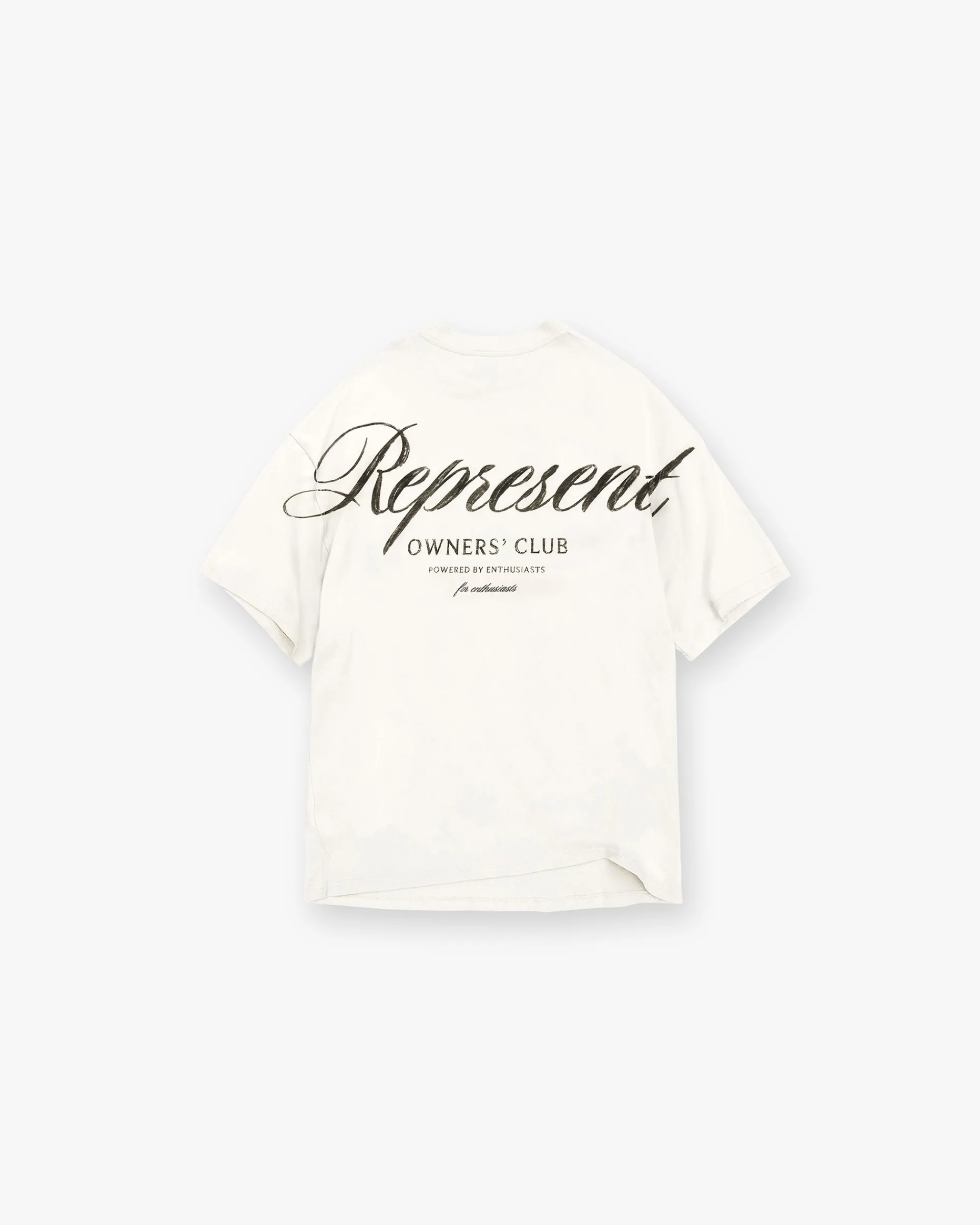 Represent Owners Club Script T-Shirt - Flat White> T-Shirts