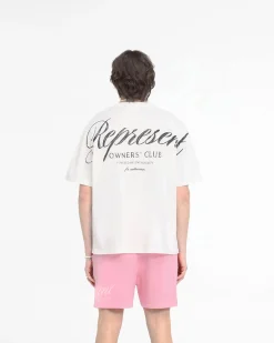 Represent Owners Club Script T-Shirt - Flat White><noscript><img width=