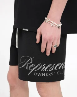 Represent Owners Club Script Mesh Shorts -><noscript><img width=