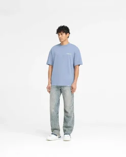 Represent Owners Club Script T-Shirt - Dusty Blue><noscript><img width=