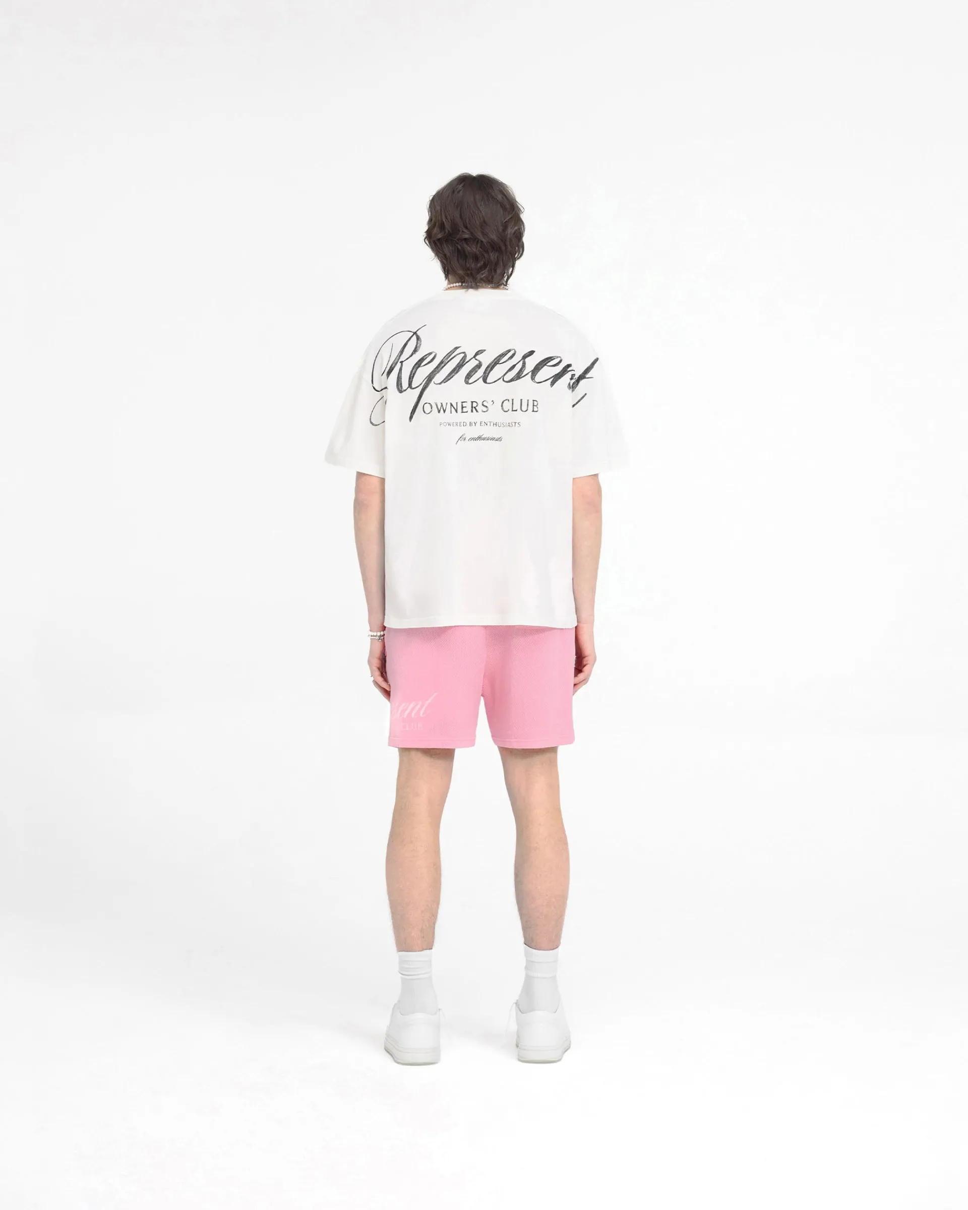 Represent Owners Club Script T-Shirt - Flat White> T-Shirts