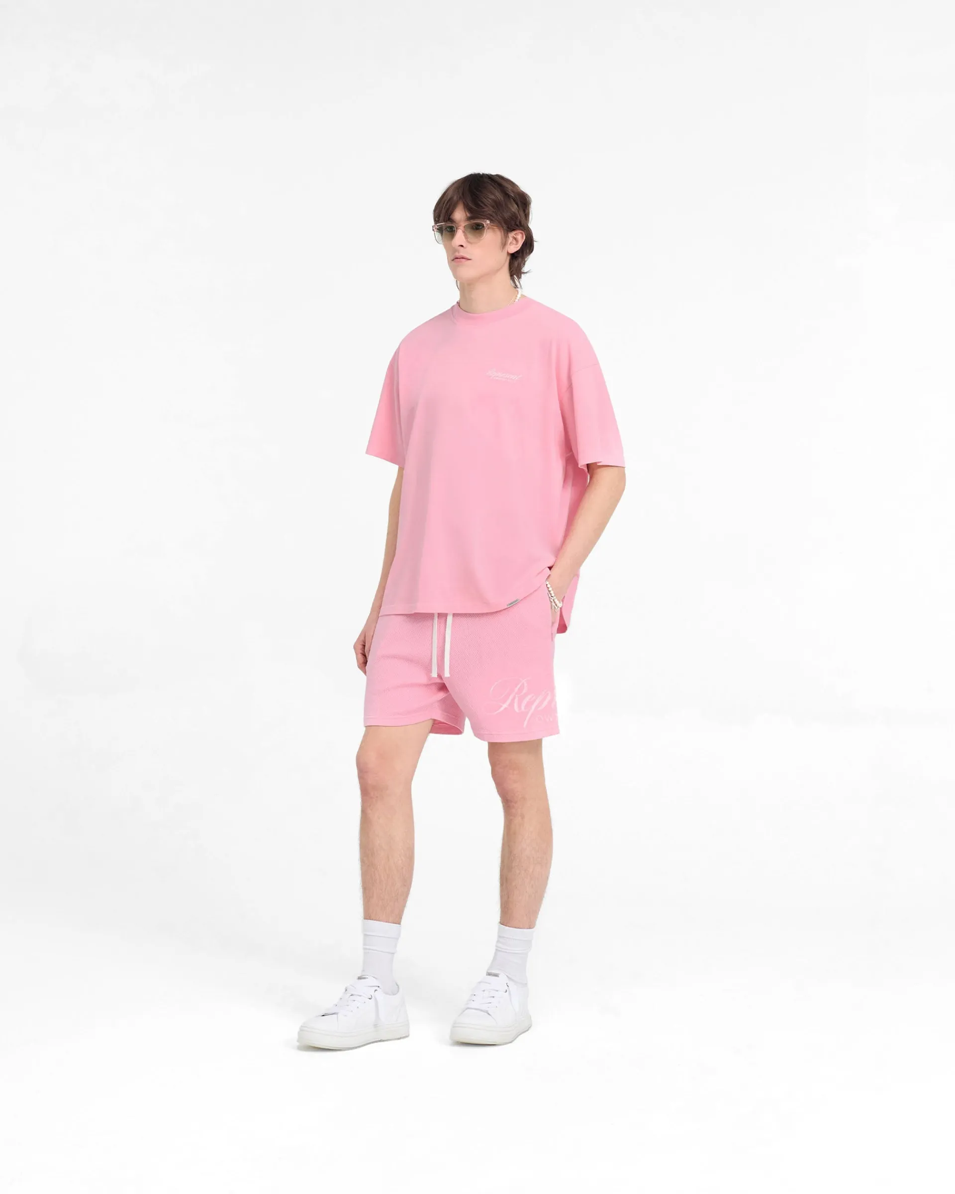 Represent Owners Club Script Mesh Shorts -> Shorts