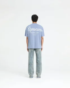 Represent Owners Club Script T-Shirt - Dusty Blue><noscript><img width=