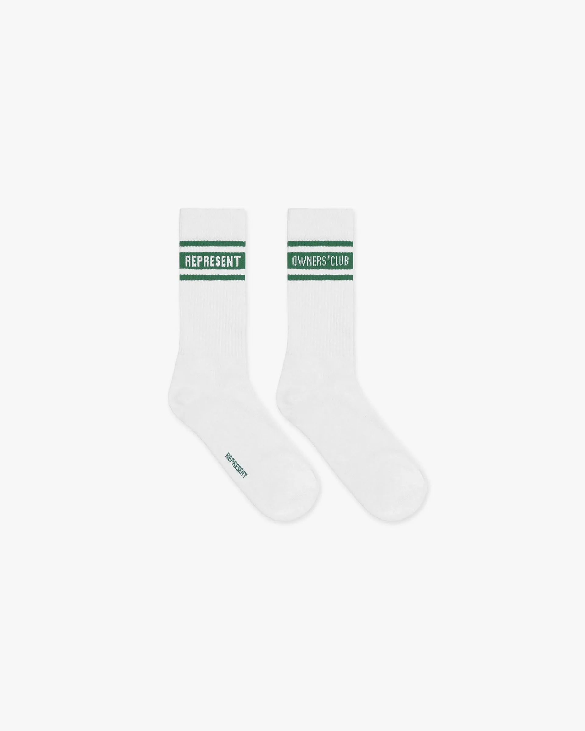 Represent Owners Club Socks - Flat White Racing Green> Socks