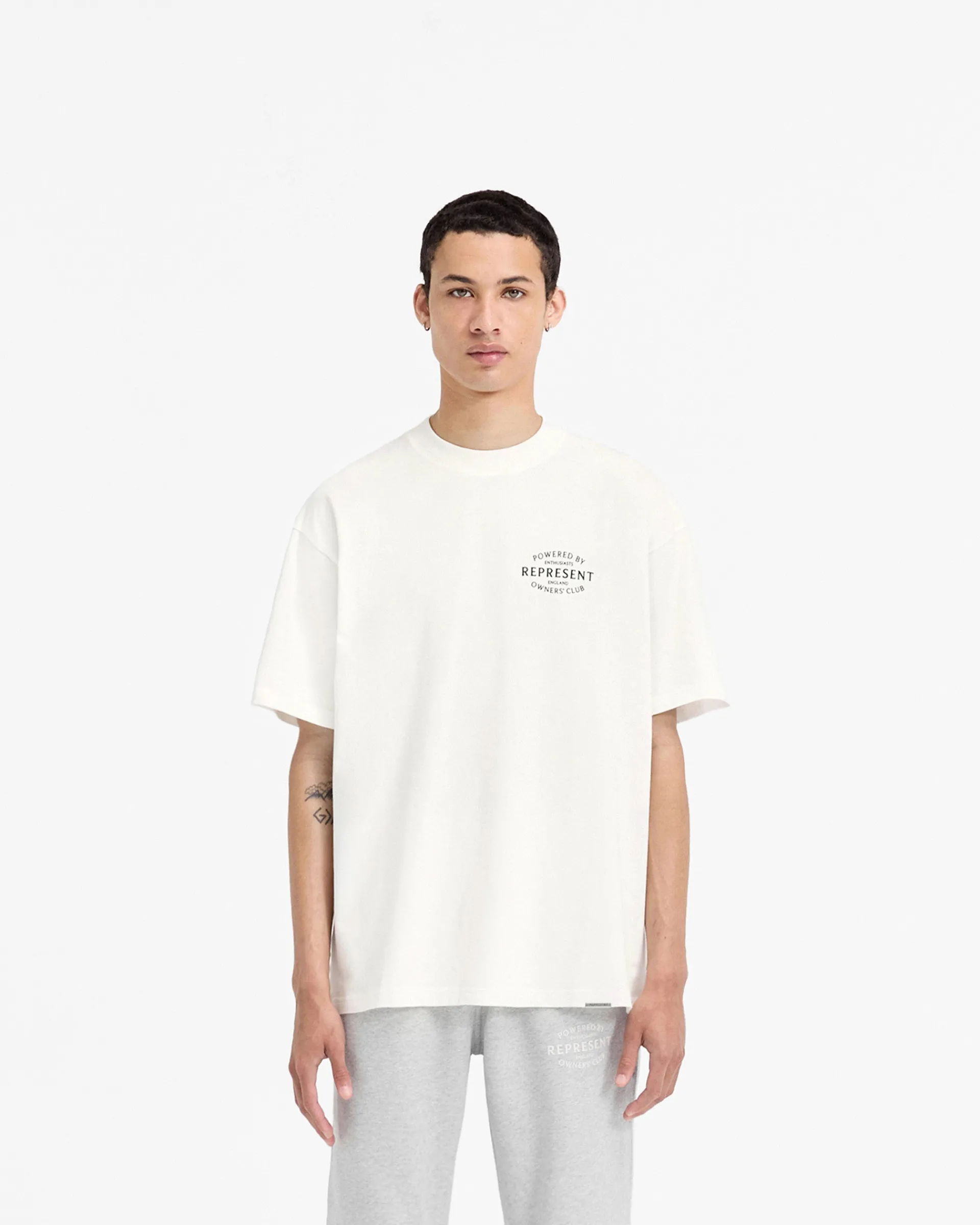 Represent Owners Club Stamp T-Shirt - Flat White> T-Shirts