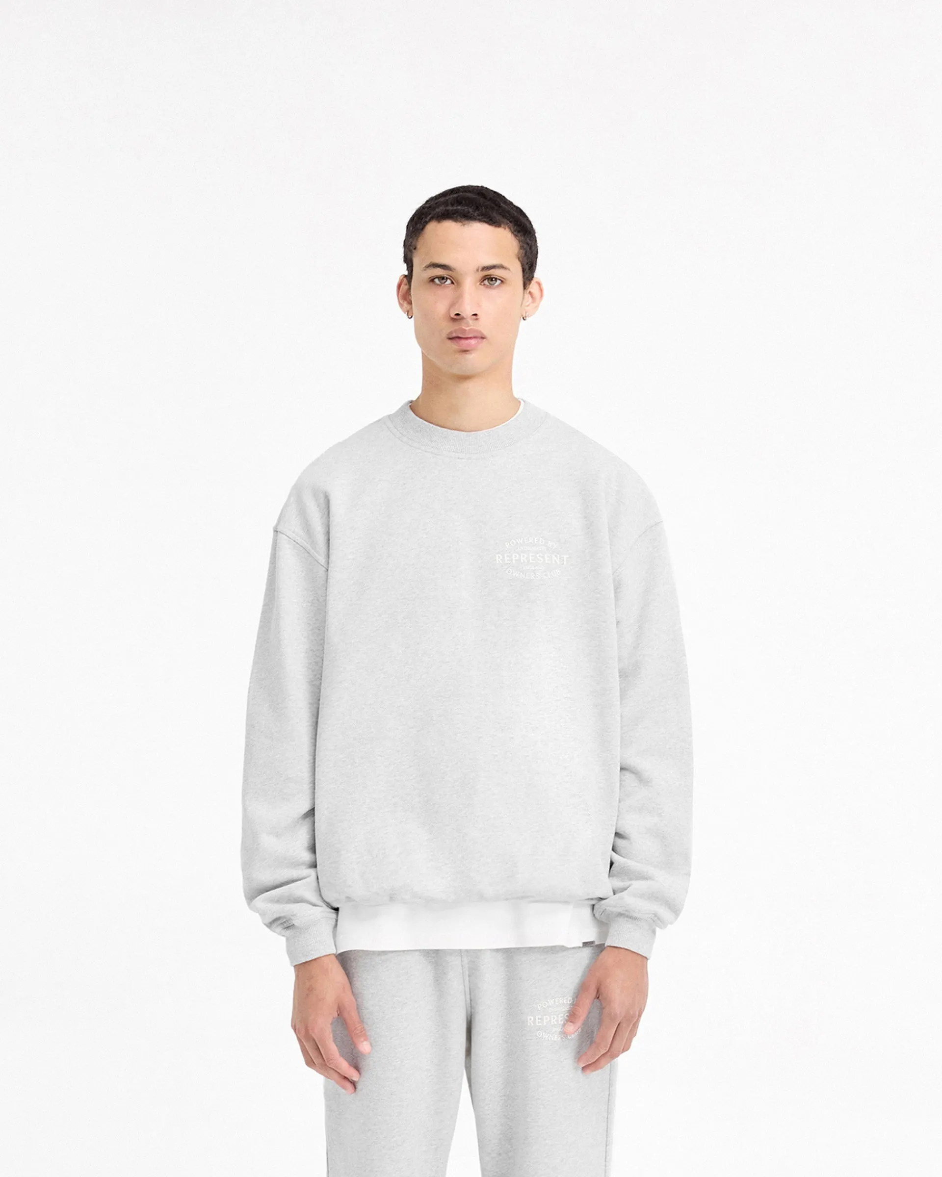 Represent Owners Club Stamp Sweater - Ash Grey> Sweaters