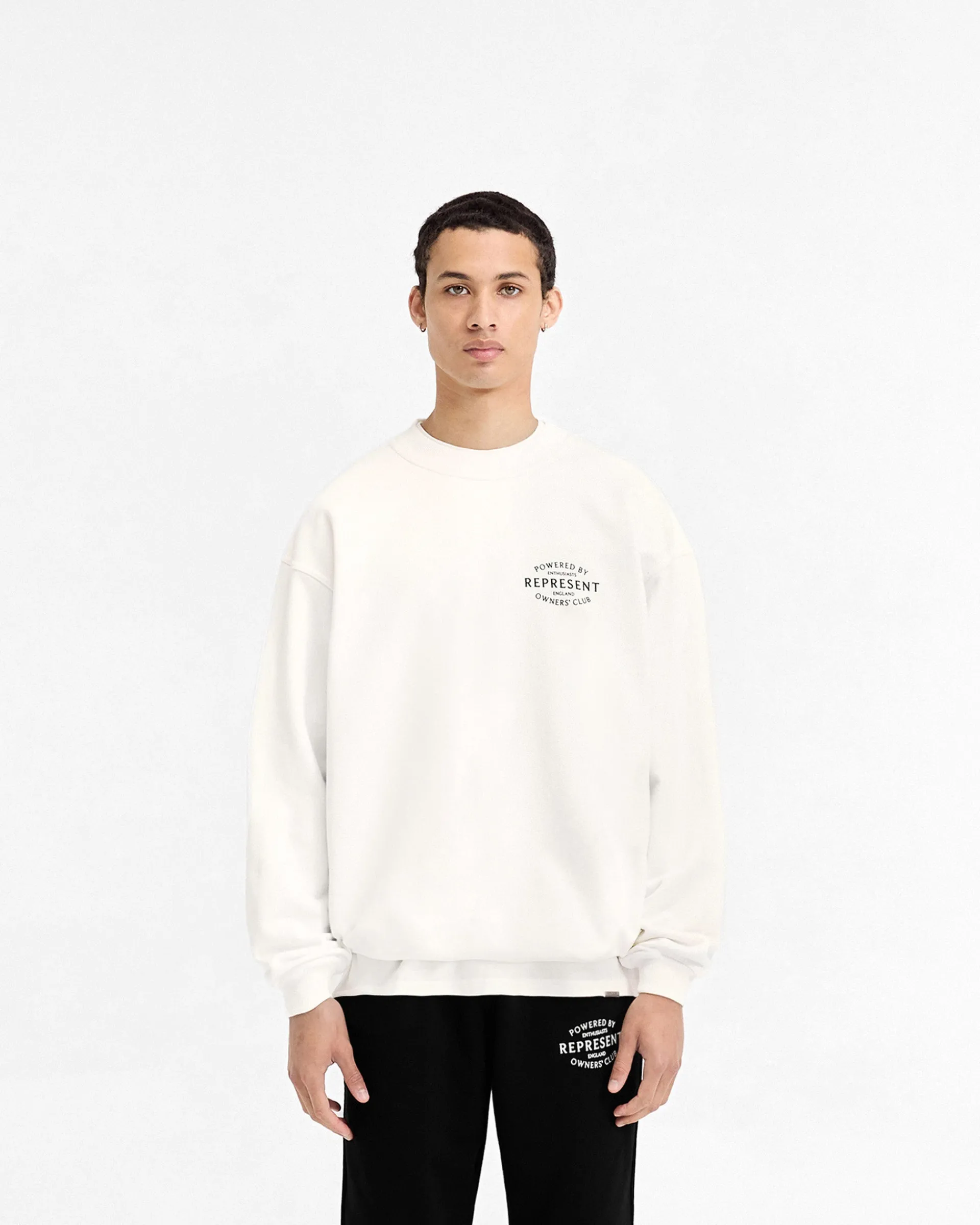 Represent Owners Club Stamp Sweater - Flat White> Sweaters
