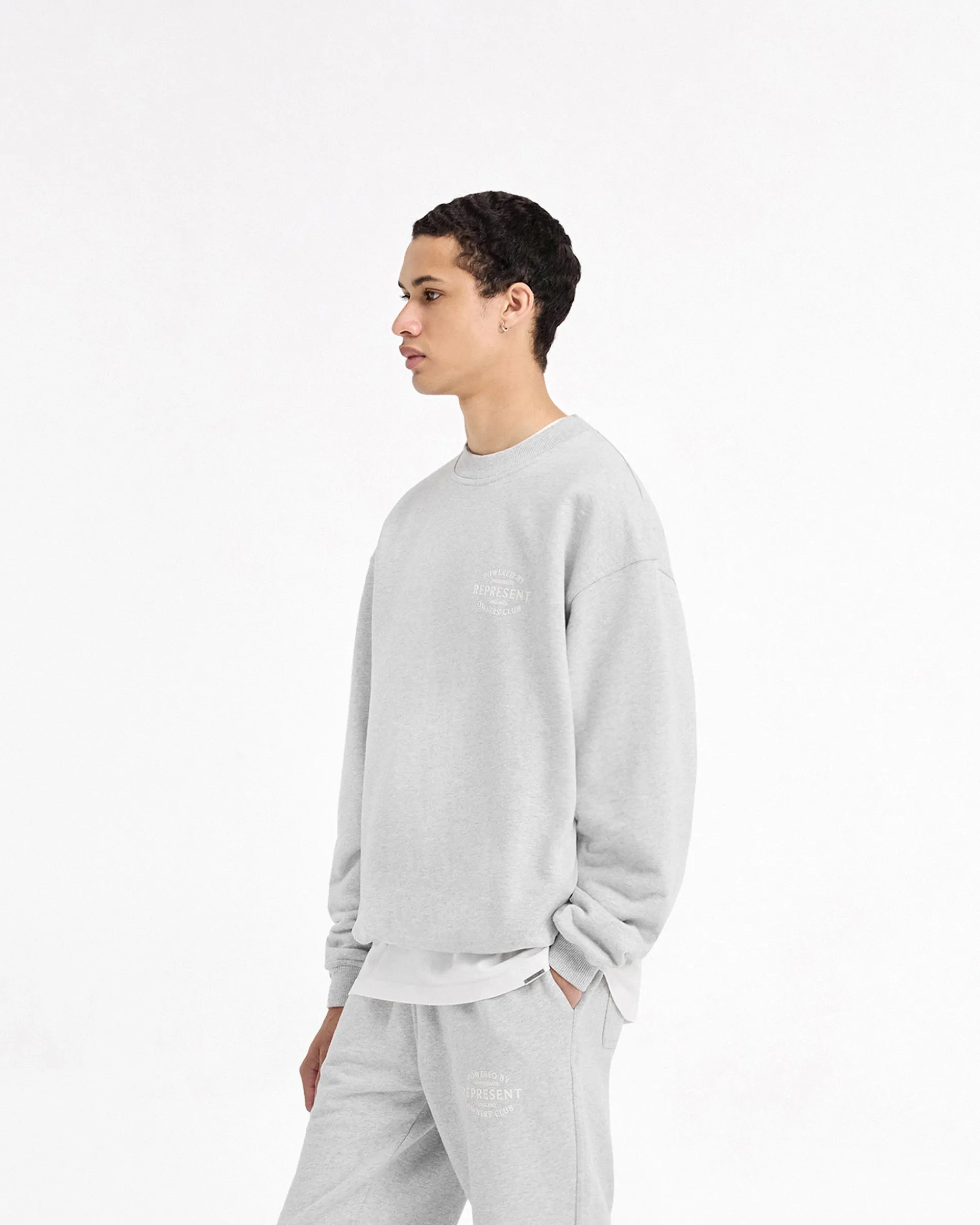 Represent Owners Club Stamp Sweater - Ash Grey> Sweaters