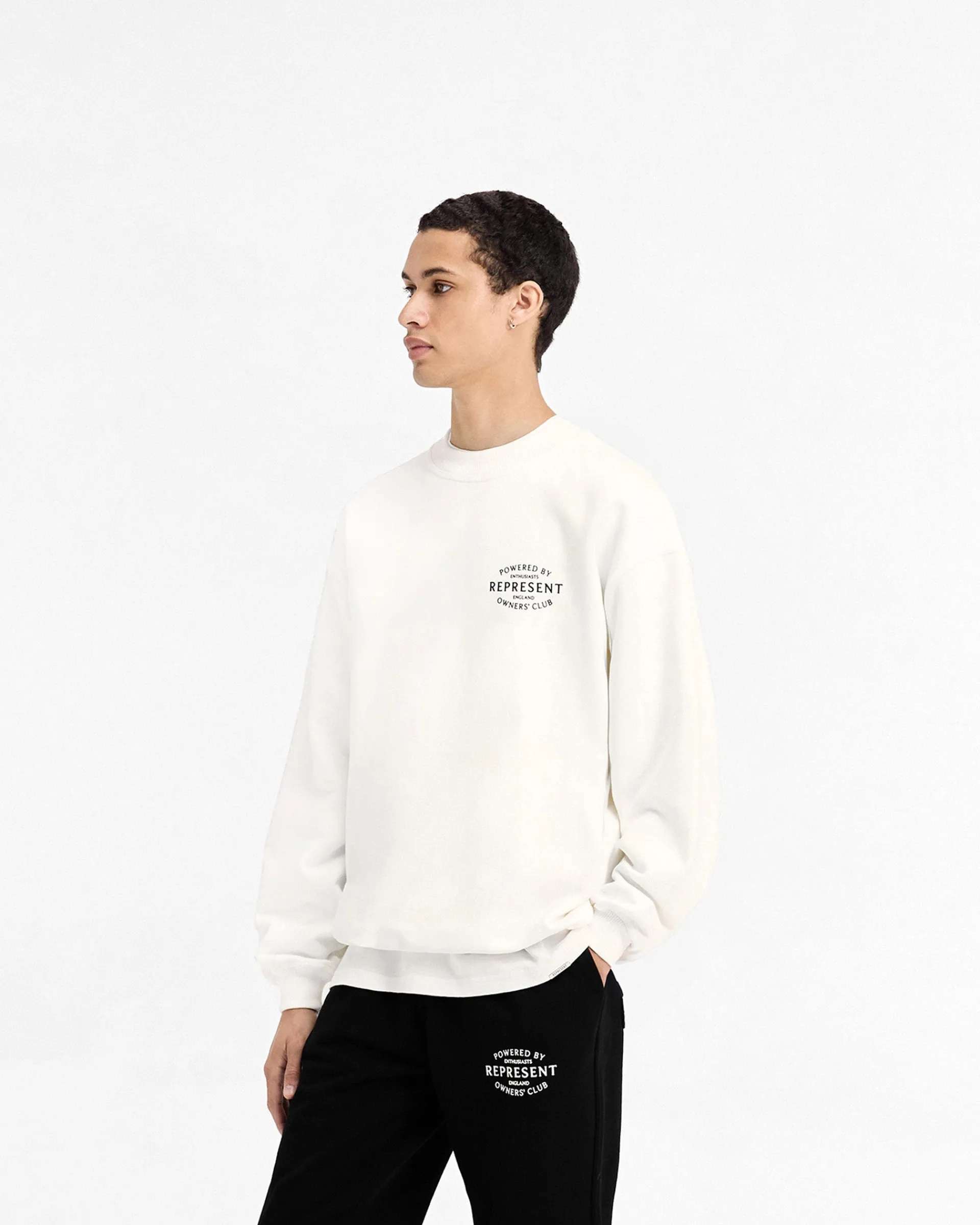 Represent Owners Club Stamp Sweater - Flat White> Sweaters
