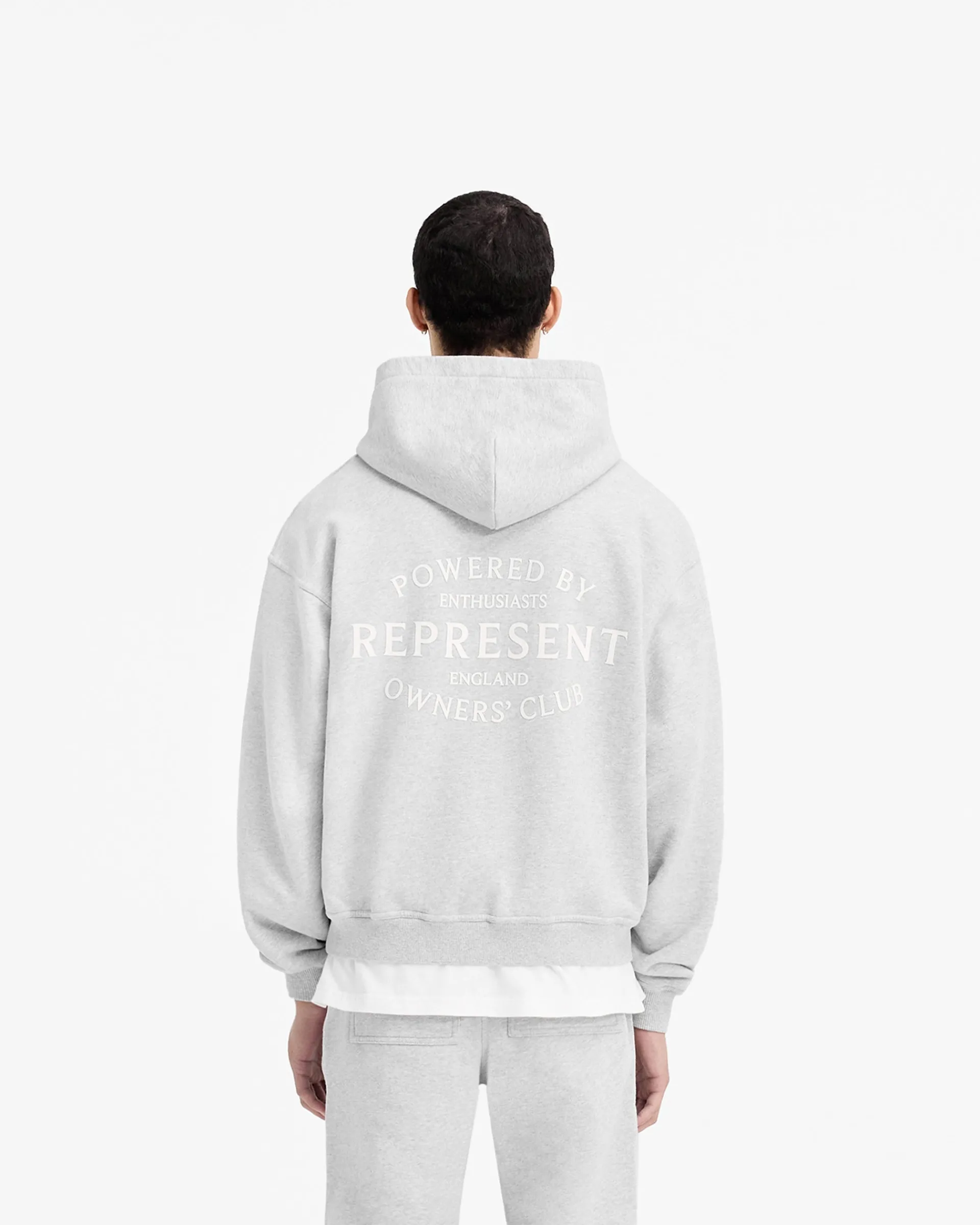 Represent Owners Club Stamp Zip Up Hoodie - Ash Grey> Hoodies