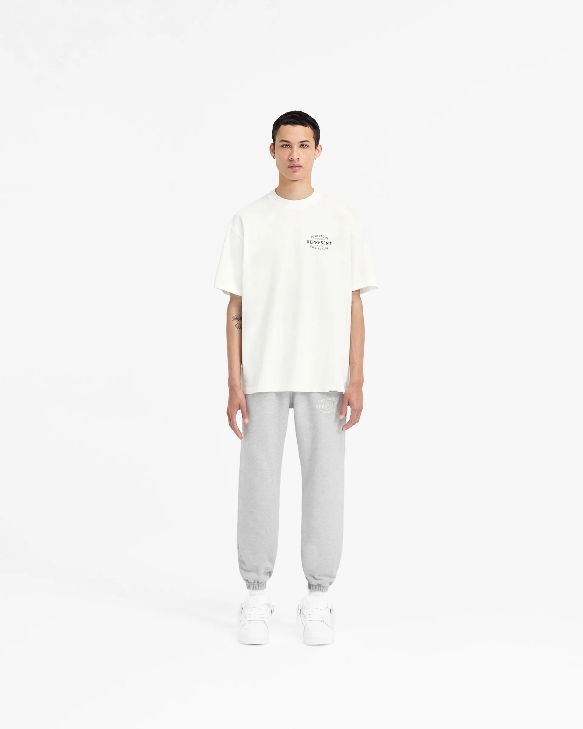 Represent Owners Club Stamp T-Shirt - Flat White> T-Shirts