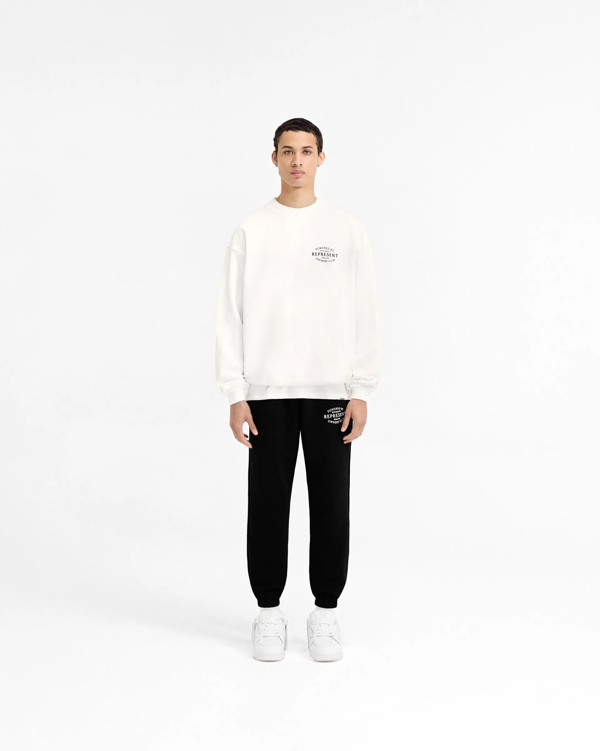 Represent Owners Club Stamp Sweater - Flat White> Sweaters