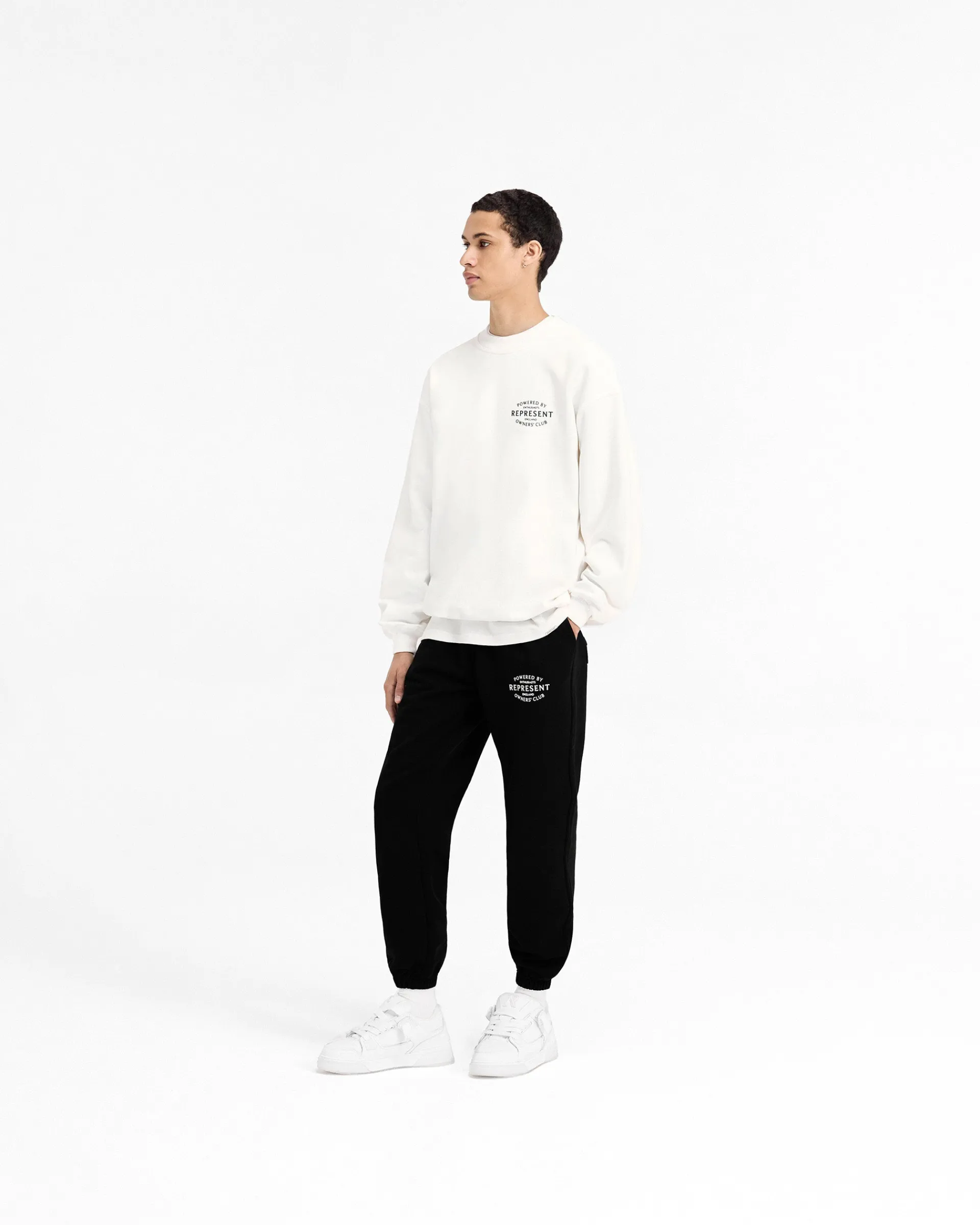 Represent Owners Club Stamp Sweater - Flat White> Sweaters