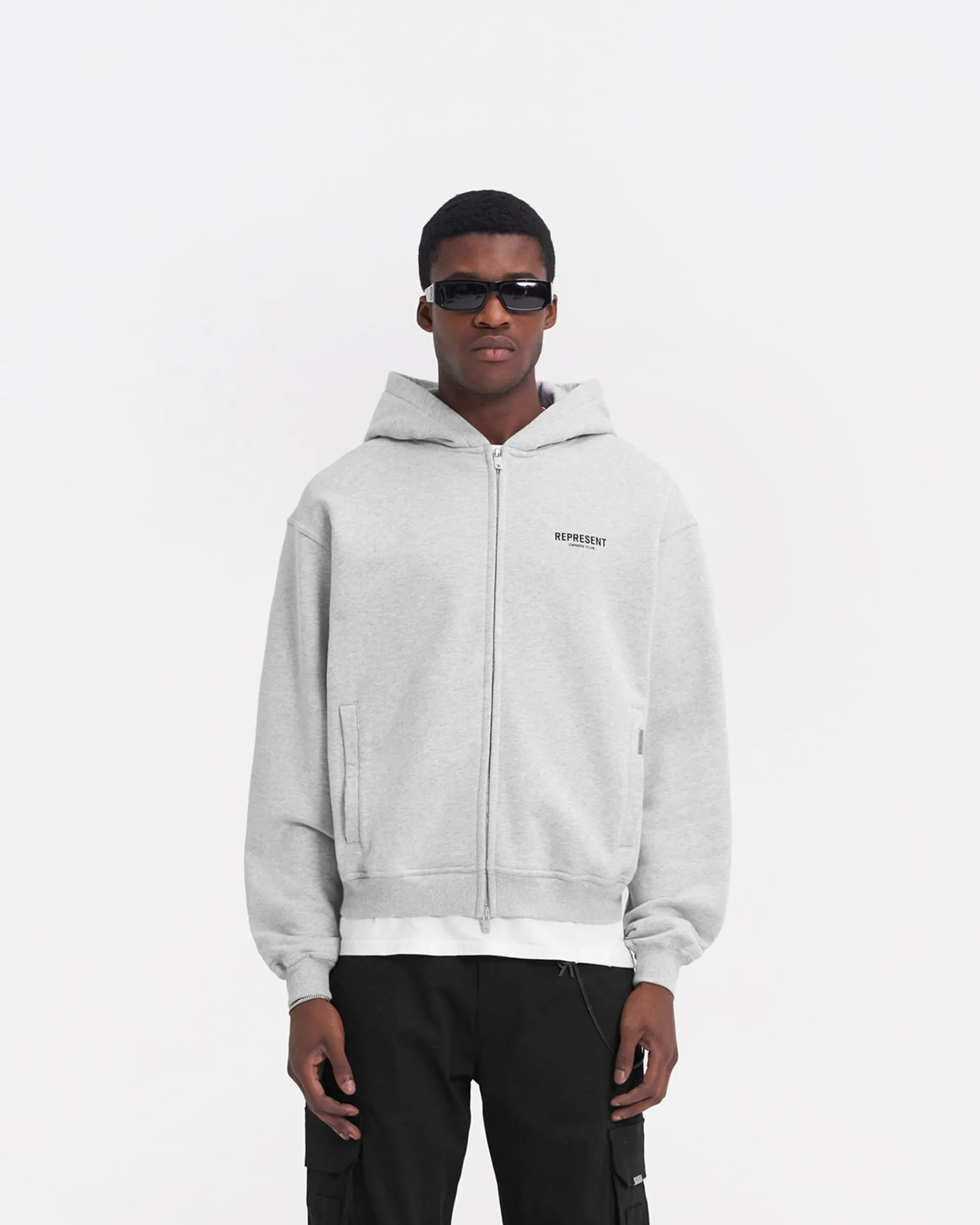Represent Owners Club Zip Hoodie - Ash Grey> Hoodies