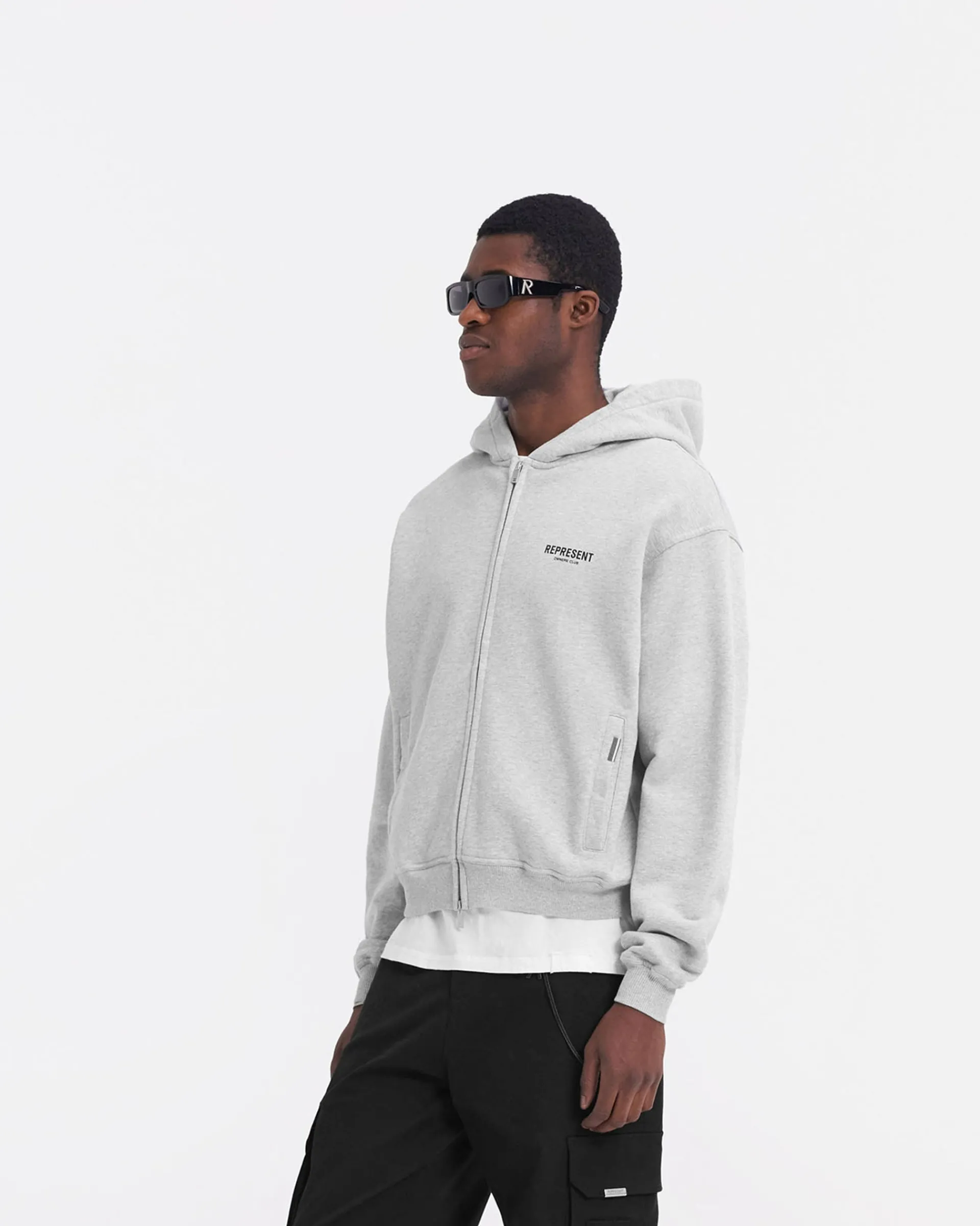 Represent Owners Club Zip Hoodie - Ash Grey> Hoodies