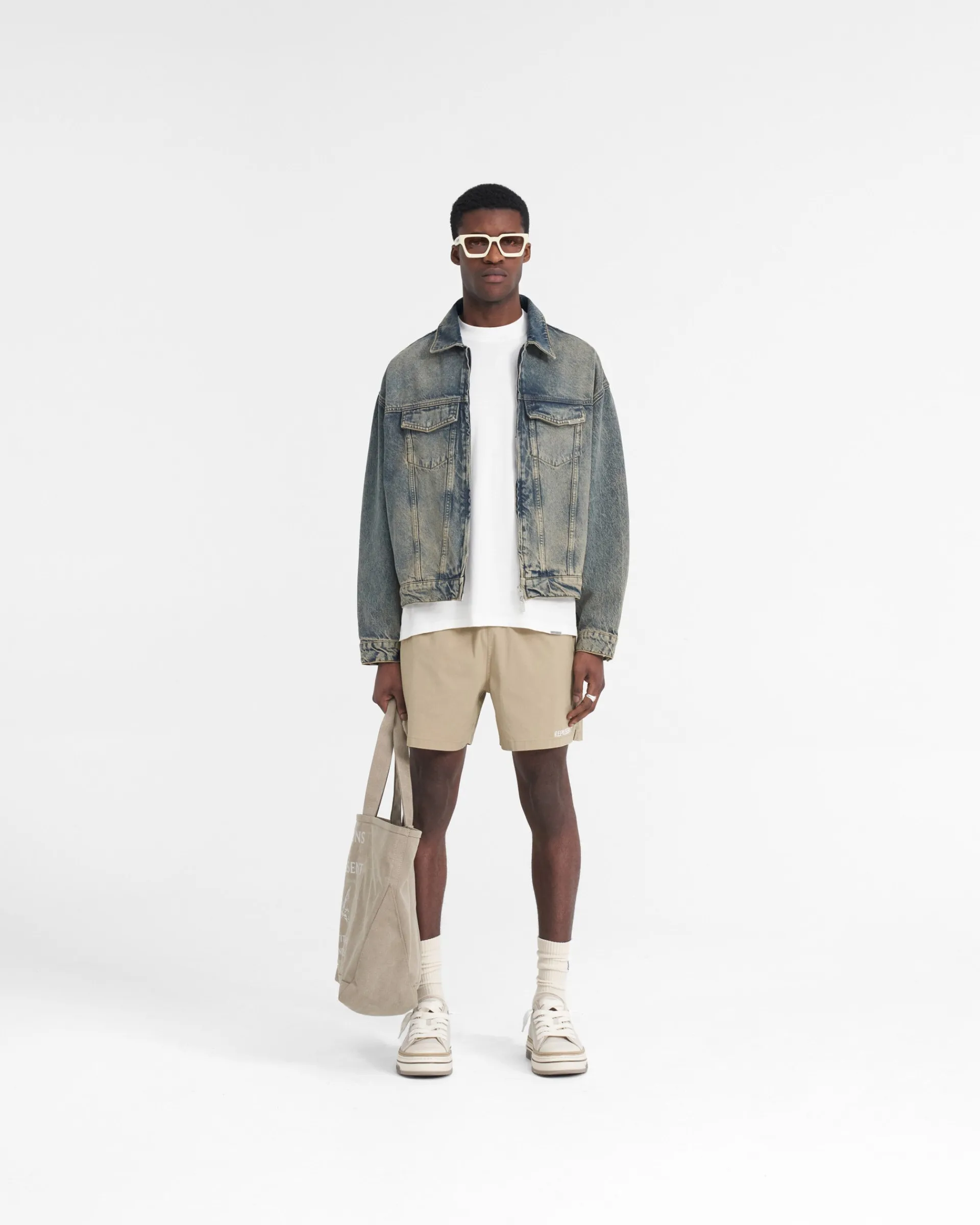 Represent Short - Washed Taupe> Shorts