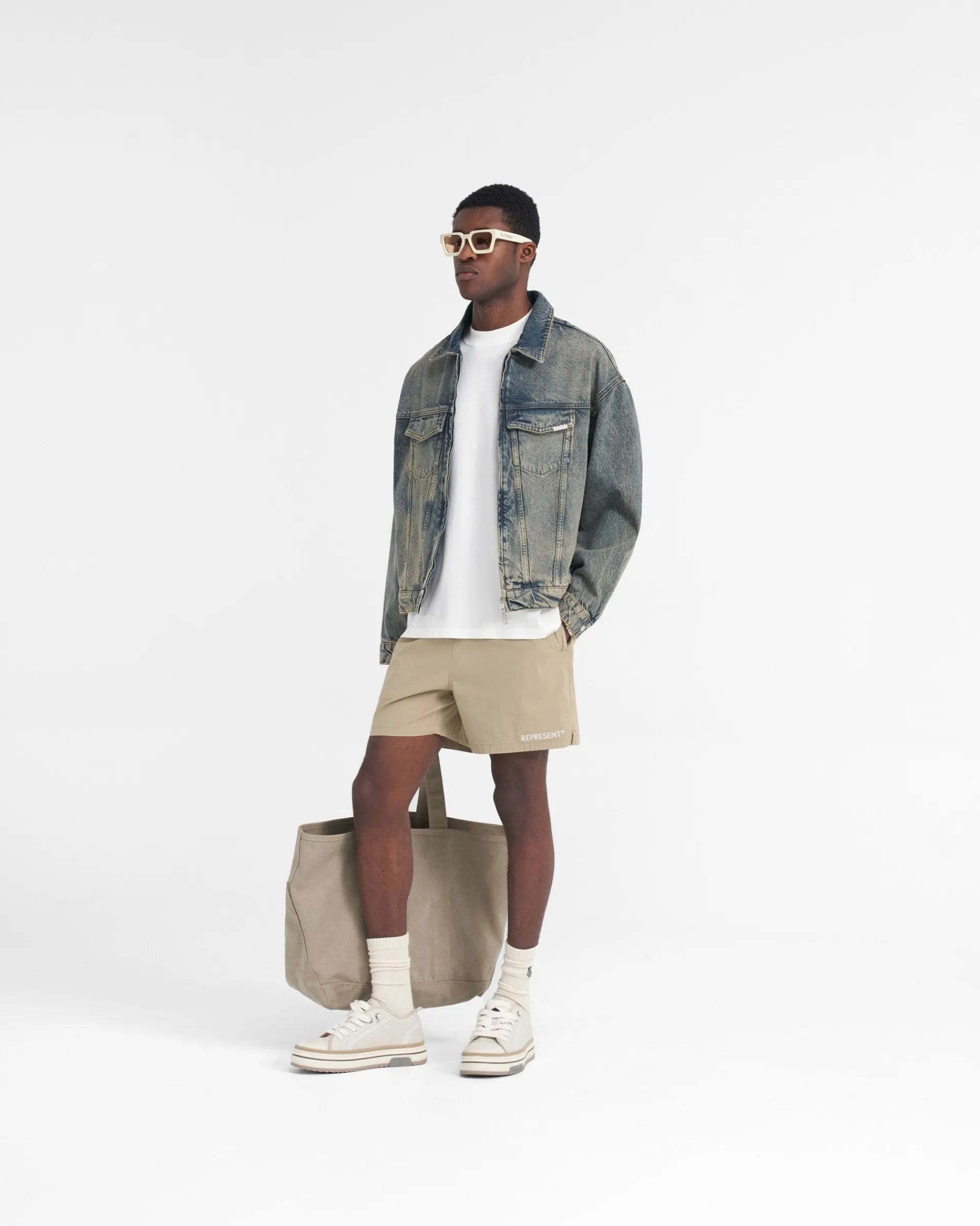 Represent Short - Washed Taupe> Shorts